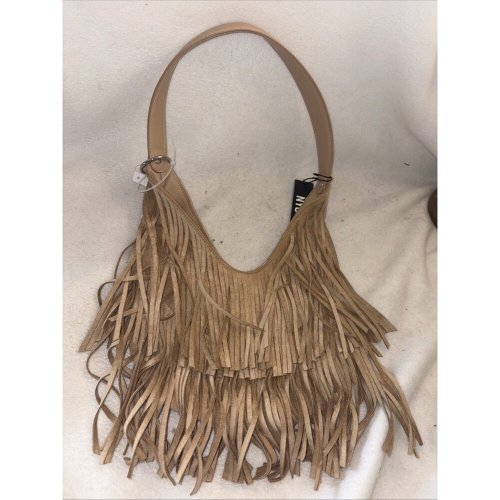 New Steve Madden NYC Fringe Purse Bag Western Country Hobo Keychain Charm Boho